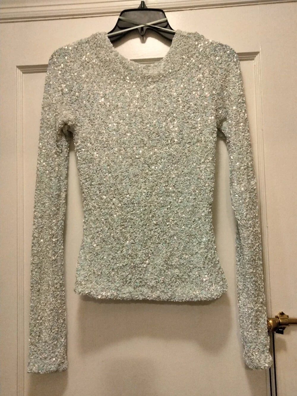NWOT Size S Intimately Free People Leading The Way Long Sleeve Sequin Top